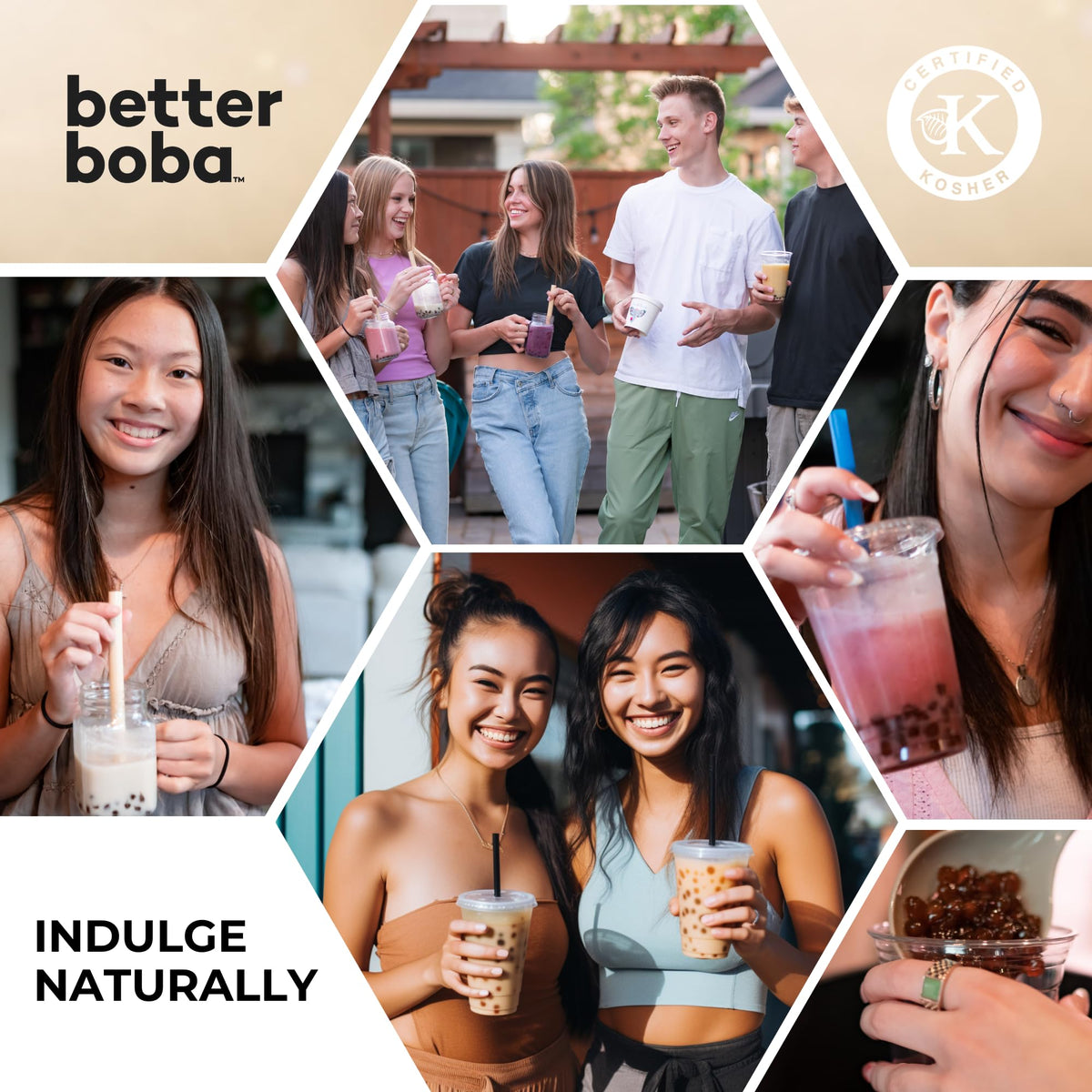 Cooked Better Boba pearls in tea ready to enjoy