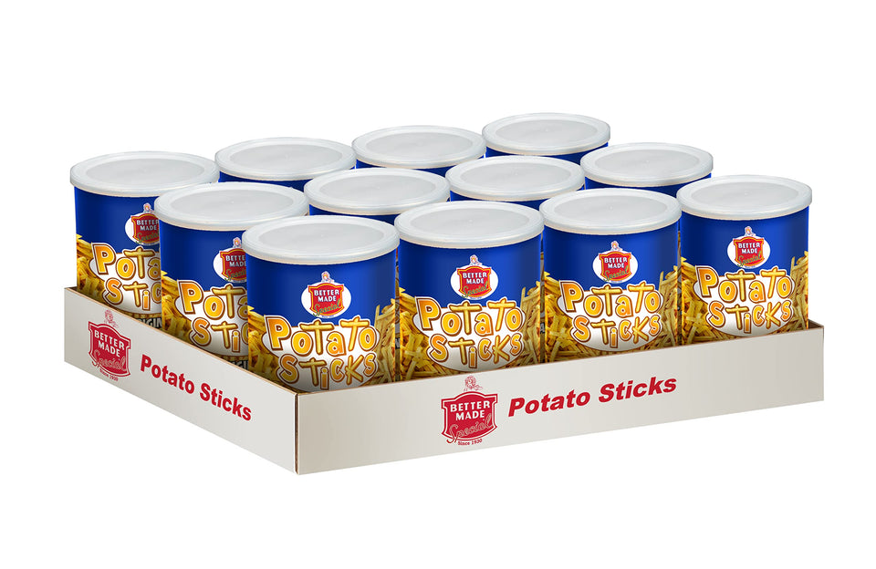 Better Made Potato Sticks original pack showing crispy, shareable crunch