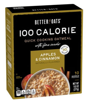 Better Oats Apples Cinnamon instant oat pack of 3, convenient mornings.