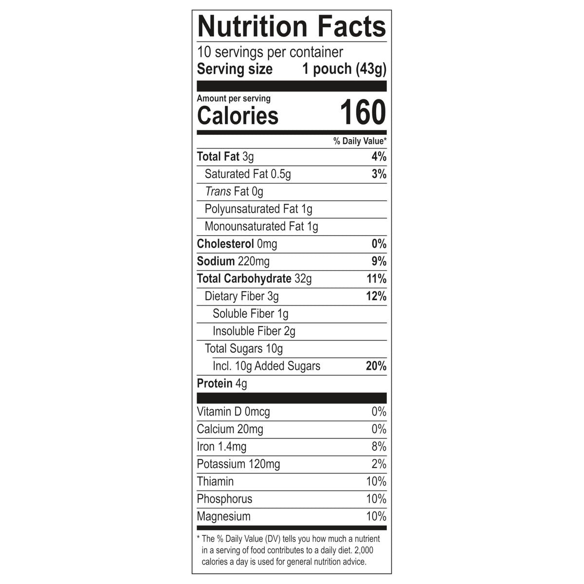 100% whole grain oats in Better Oats blend with flax seeds.