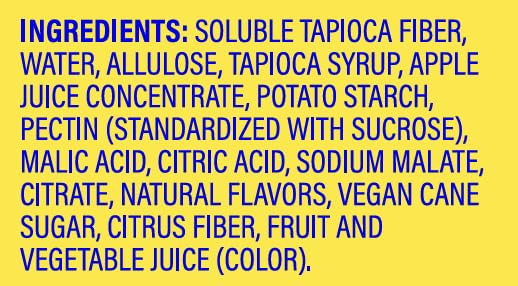 Better Sour Passion Fruit Gummy Stars low sugar badge, showing 2 g sugar per bag.