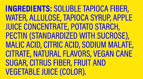Better Sour Passion Fruit Gummy Stars low sugar badge, showing 2 g sugar per bag.
