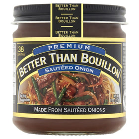 Better Than Bouillon base dissolving in hot water to make quick stock