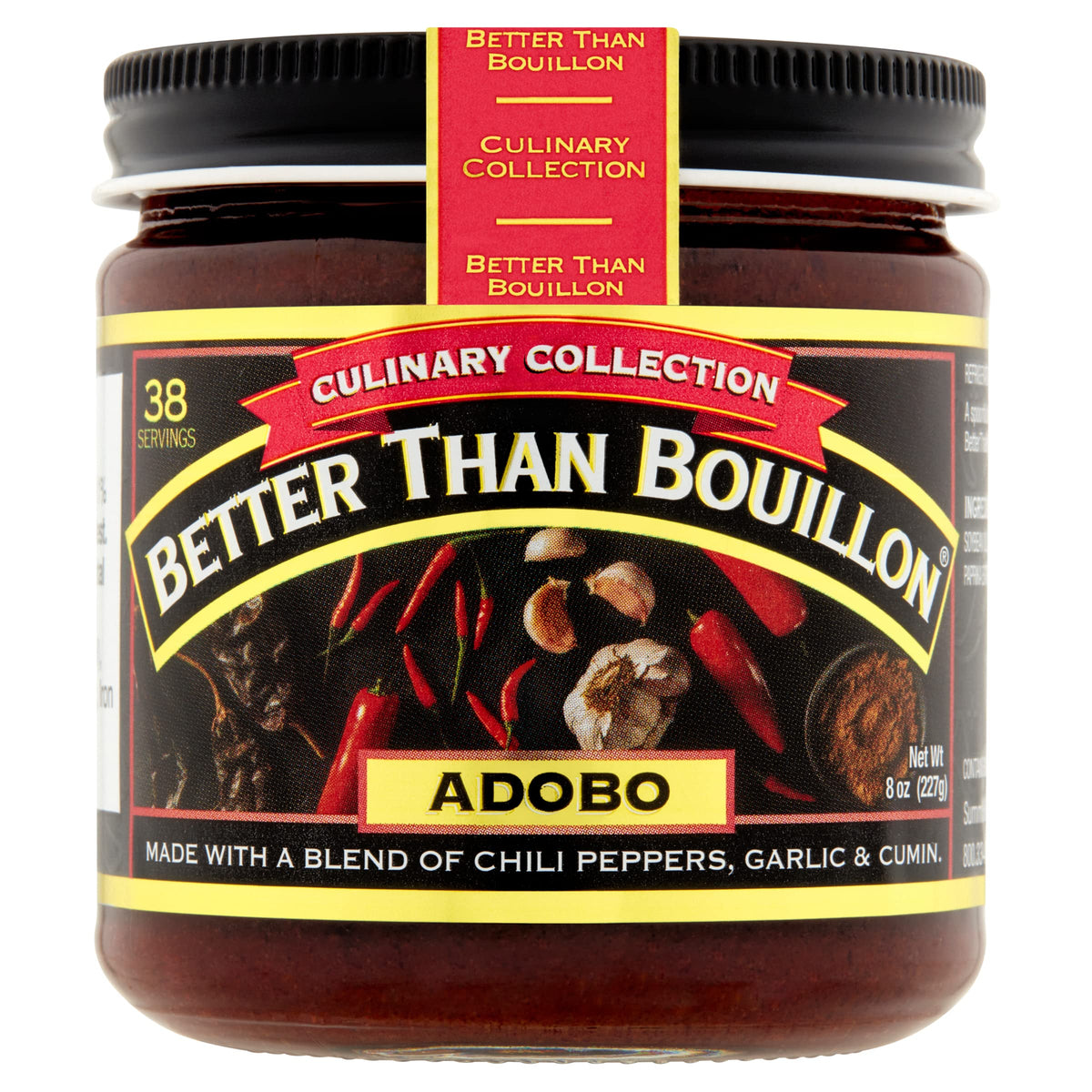 Close-up of a Better Than Bouillon jar showing premium ingredients and rich color.