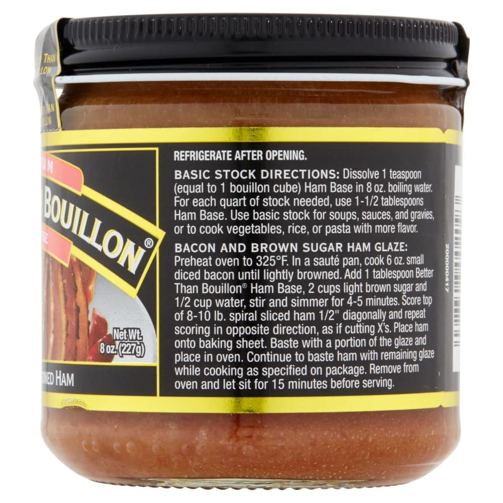 Closeup of Better Than Bouillon Ham Base ingredients and texture