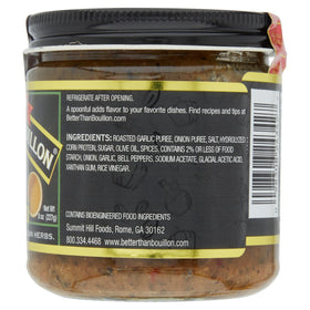 Better Than Bouillon Italian Herb Base label shows 38 servings per jar
