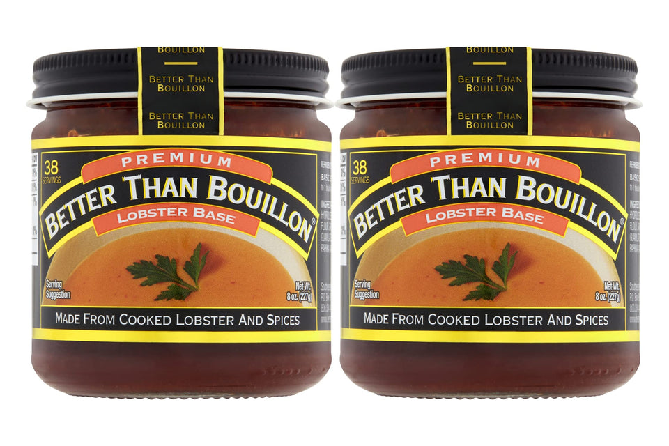 Better Than Bouillon Lobster Base bottle shows rich lobster flavor for soups and stews