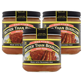 Better Than Bouillon Premium Ham Base jar displayed for rich flavor