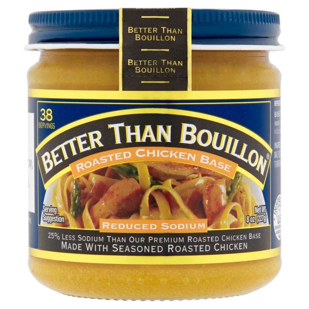Better Than Bouillon reduced sodium beef base jar for hearty flavor in minutes.