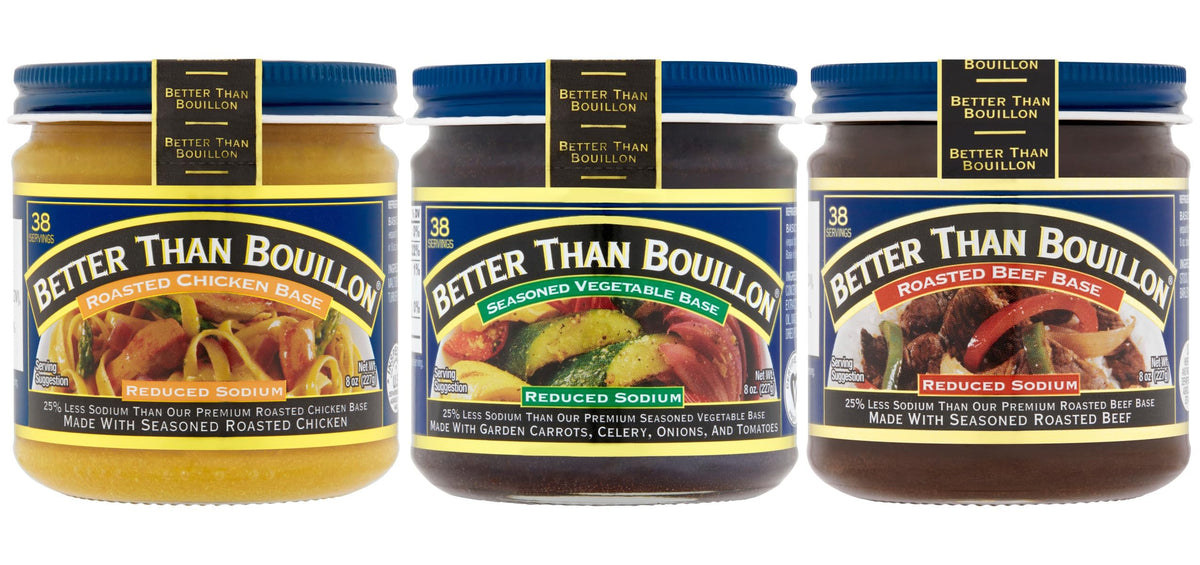 Better Than Bouillon reduced sodium chicken base jar ready for quick, rich broth.