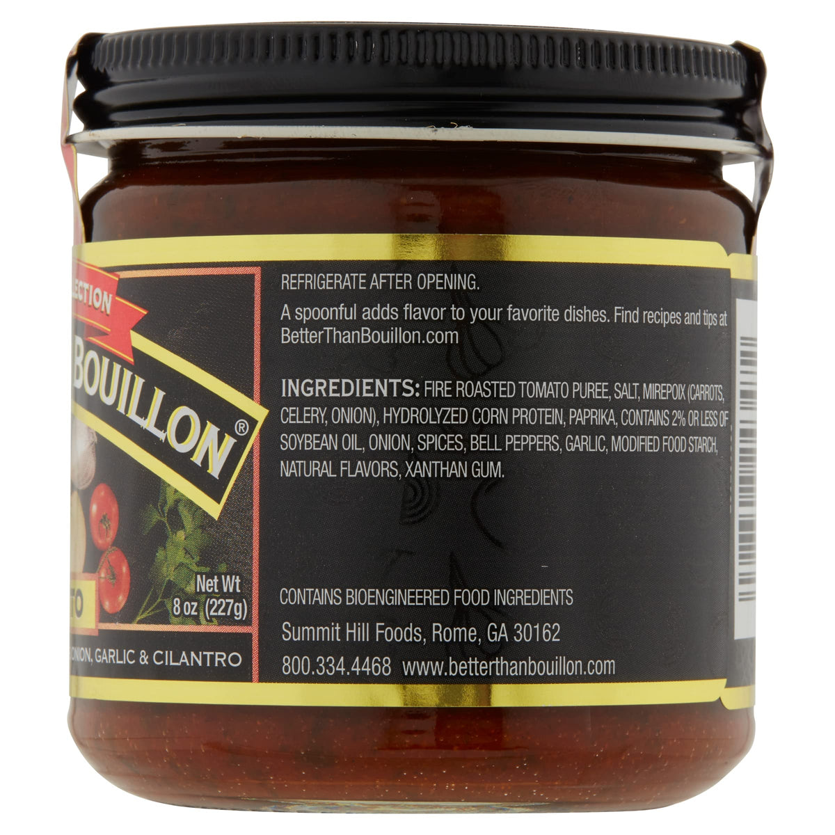 Better Than Bouillon Sofrito Base jar spoon-out enables precise seasoning.