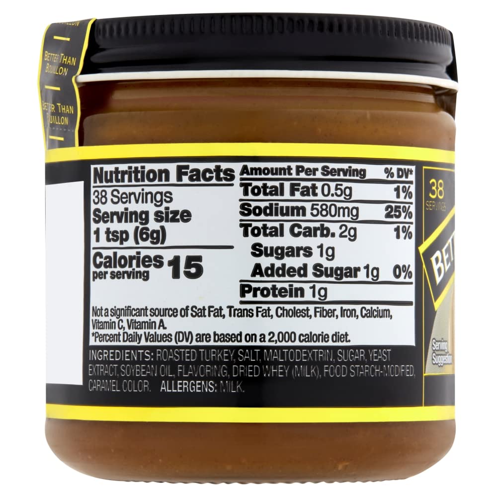 Better Than Bouillon label front shows convenient packaging and clear directions.