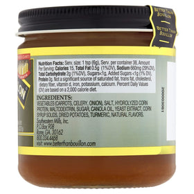 Better Than Bouillon Vegetarian Base broth jar pour, easy to adjust seasoning