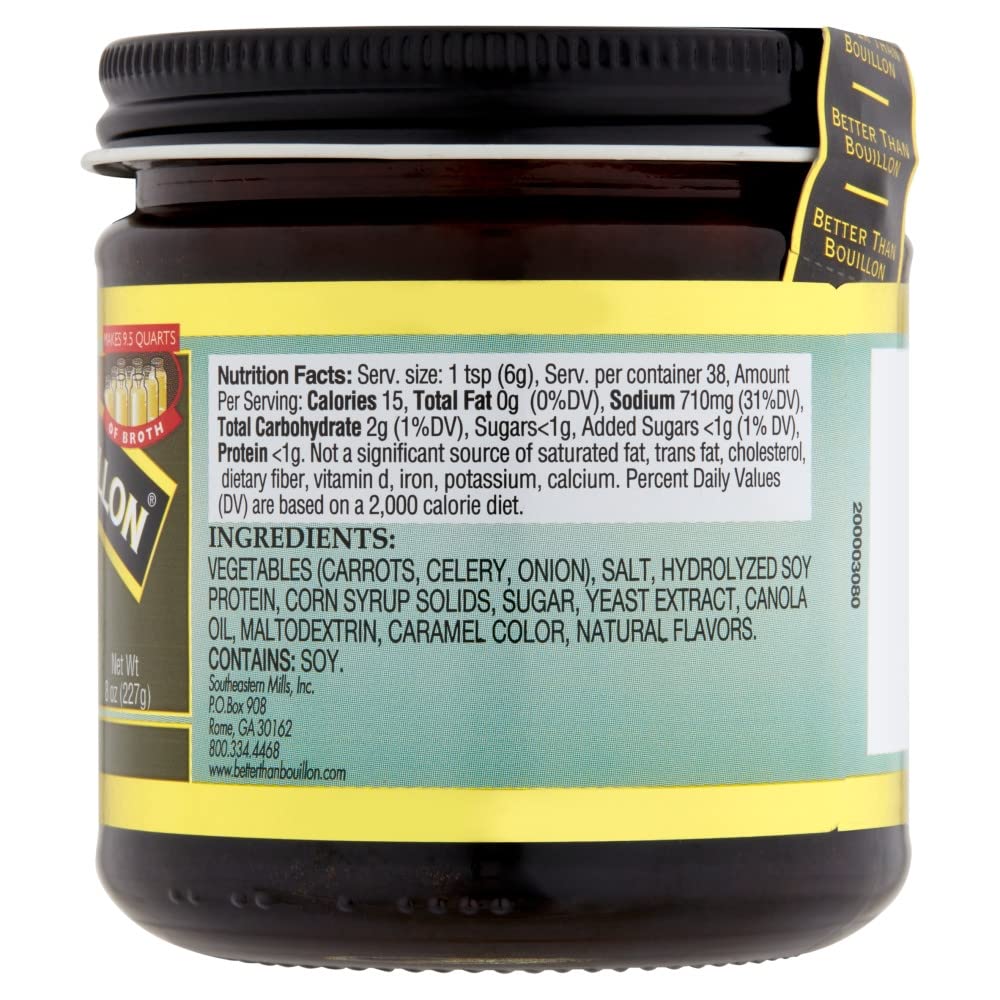 Better Than Bouillon Vegetarian Base for vegetable dishes, elevates sauces and sides