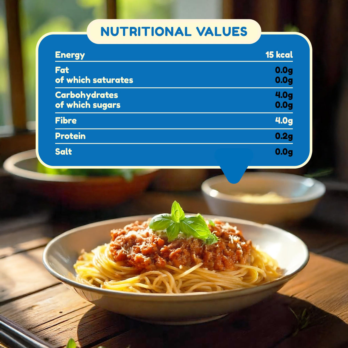 Better Than Noodles close-up of spaghetti texture with neutral aroma