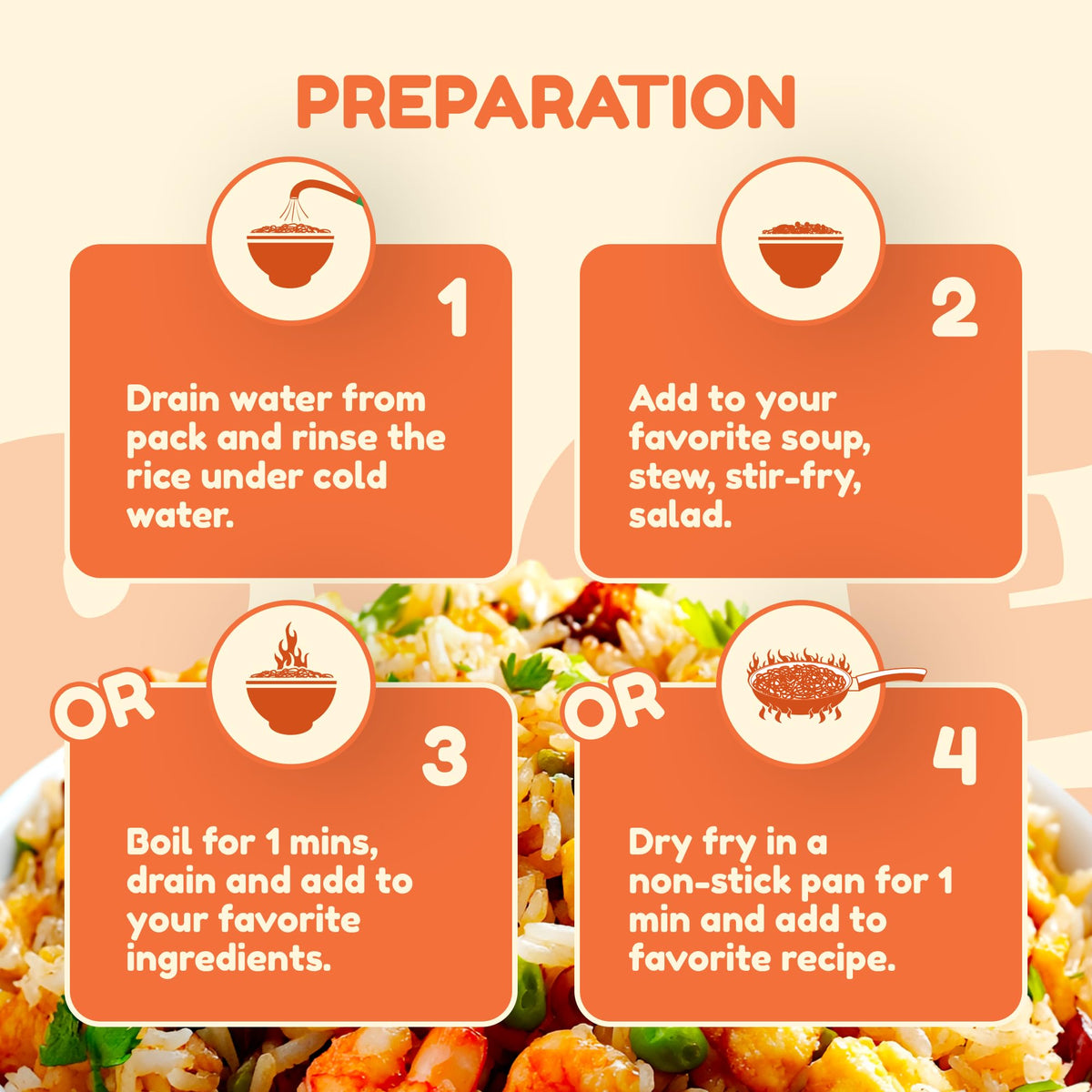 Better Than Noodles Shirataki Rice low-calorie substitute in everyday meals.