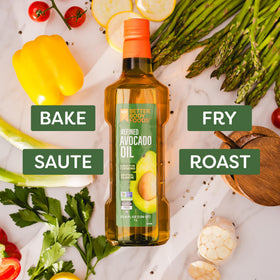 BetterBody Foods avocado oil pantry setup showing versatile kitchen staple.
