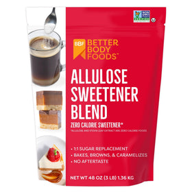 BetterBody Foods Allulose bag front view showcasing zero-calorie sweetness for everyday baking.