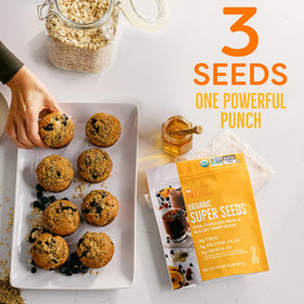 BetterBody Foods chia seed closeup highlighting omega-3 rich seeds for smoothies.