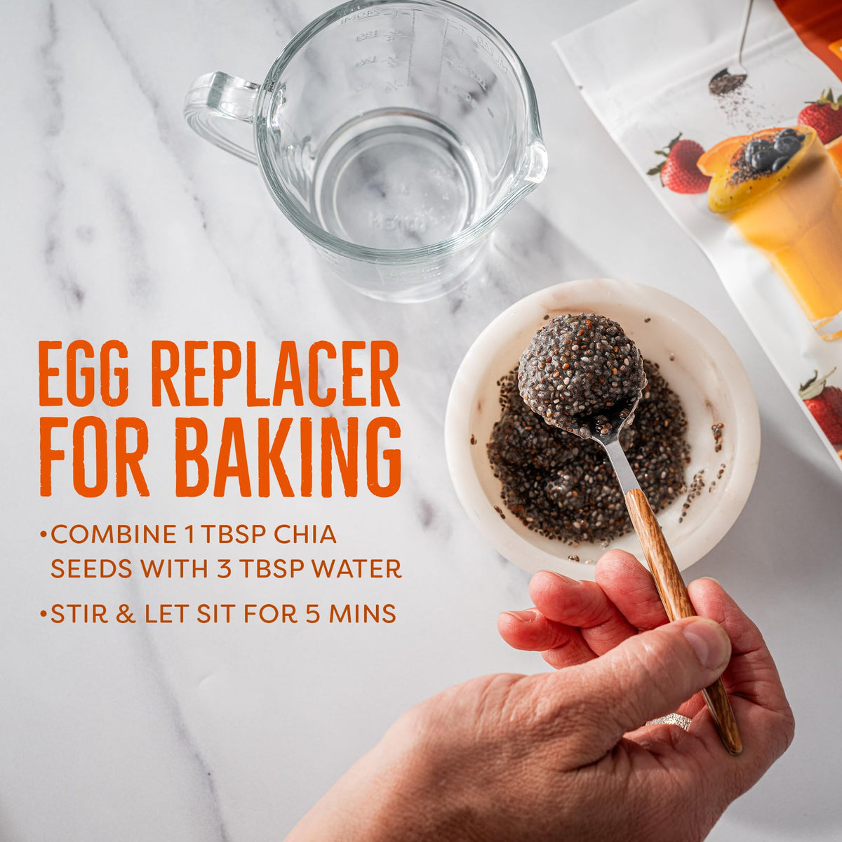 BetterBody Foods chia seeds used in baking for texture enhancer.