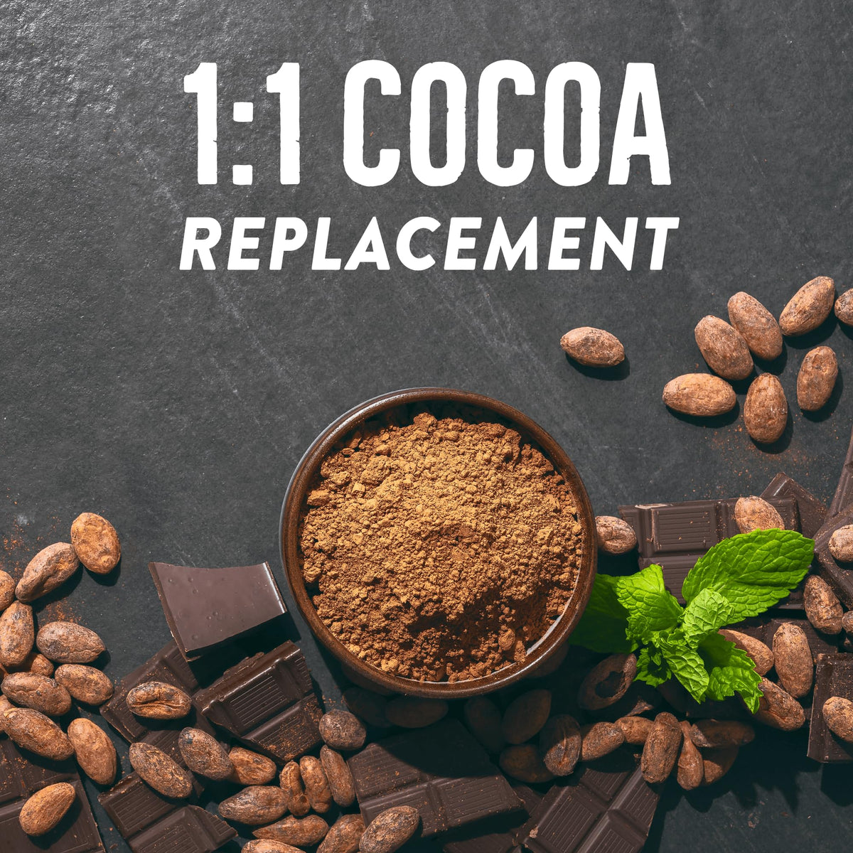 BetterBody Foods cacao powder scoop ready for baking and smoothies