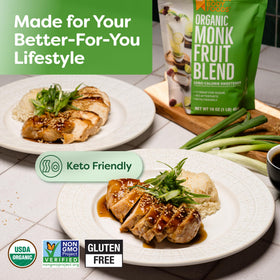 BetterBody Foods monk fruit blend for baking pies and cakes.