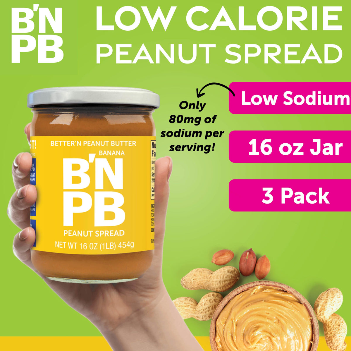 Better’n Peanut Butter banana spread close-up, banana bits enrich flavor and texture.