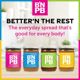 Better’n Peanut Butter banana spread, spoon-ready, convenient snack.