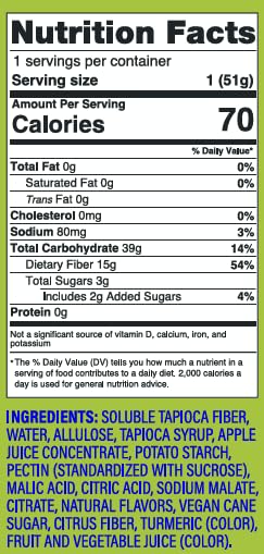 Better Sour Fiber Gummies serving image shows fiber support baked into a tasty snack.