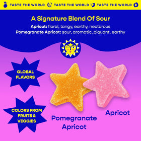 Colorful fruit-based colors in Better Sour ingredients close-up.