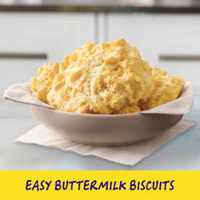 Close-up of Bisquick dough, just-add-water mix for fluffy biscuits