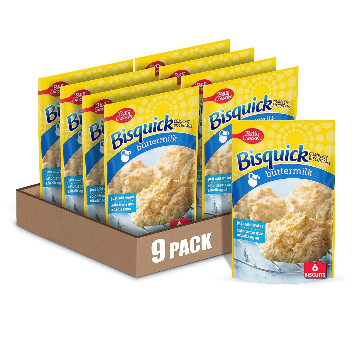 Betty Crocker Bisquick box ready to bake quick biscuits at home