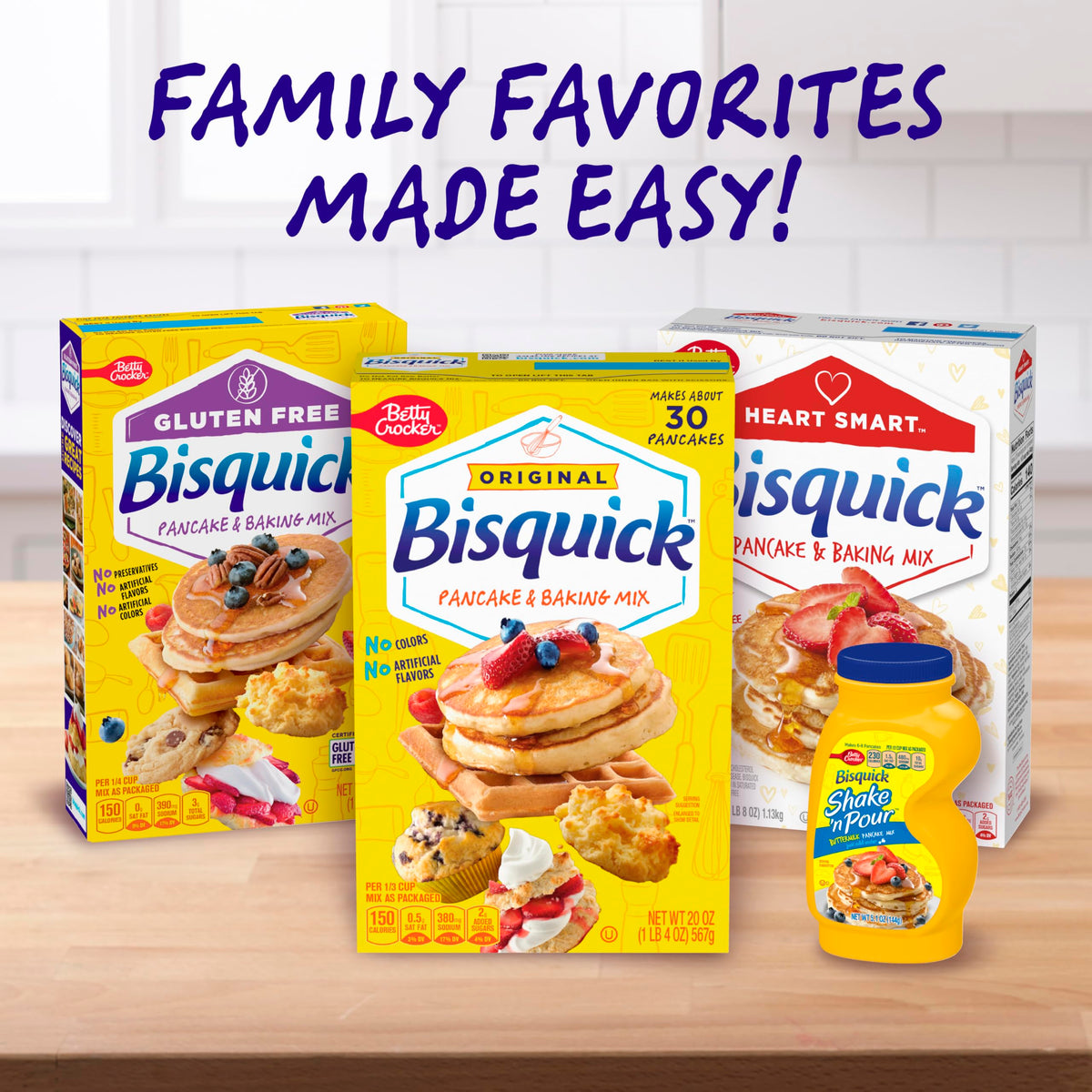Pack of nine Betty Crocker Bisquick Complete Mix ready for quick meals