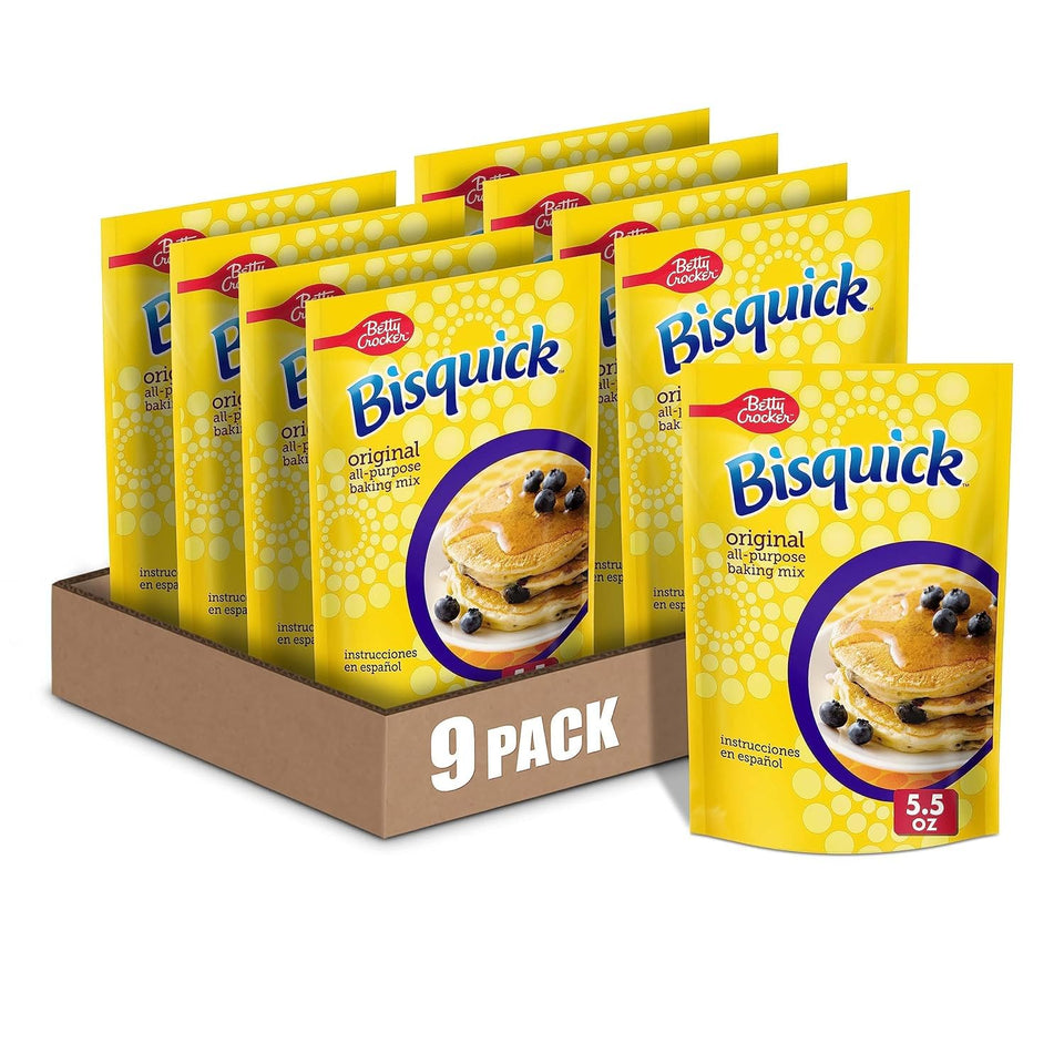 Betty Crocker Bisquick Original Baking Mix pancakes: fluffy breakfast made easy with milk and egg