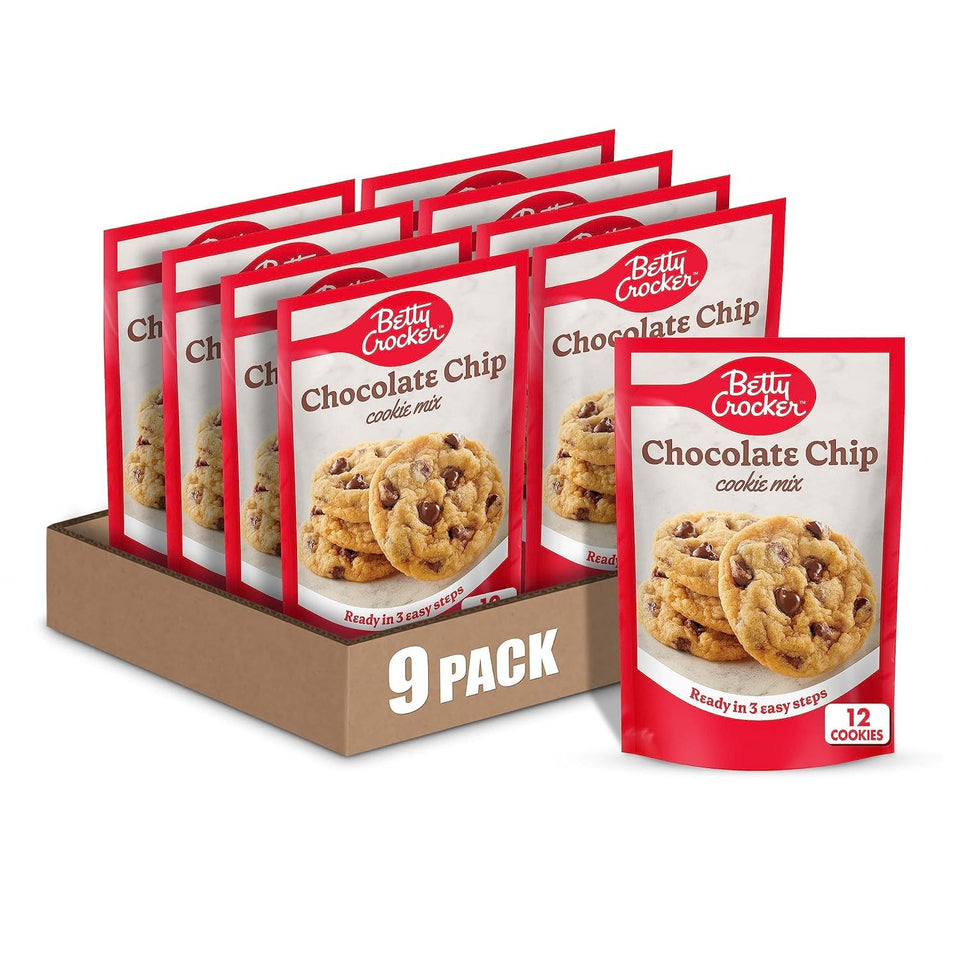 Betty Crocker chocolate chip cookie mix bag ready for quick treats