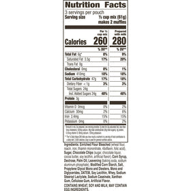 Betty Crocker chocolate chip muffin mix ready as a family snack.
