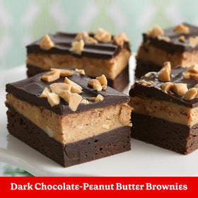 Freshly baked Betty Crocker brownies cooling on a rack