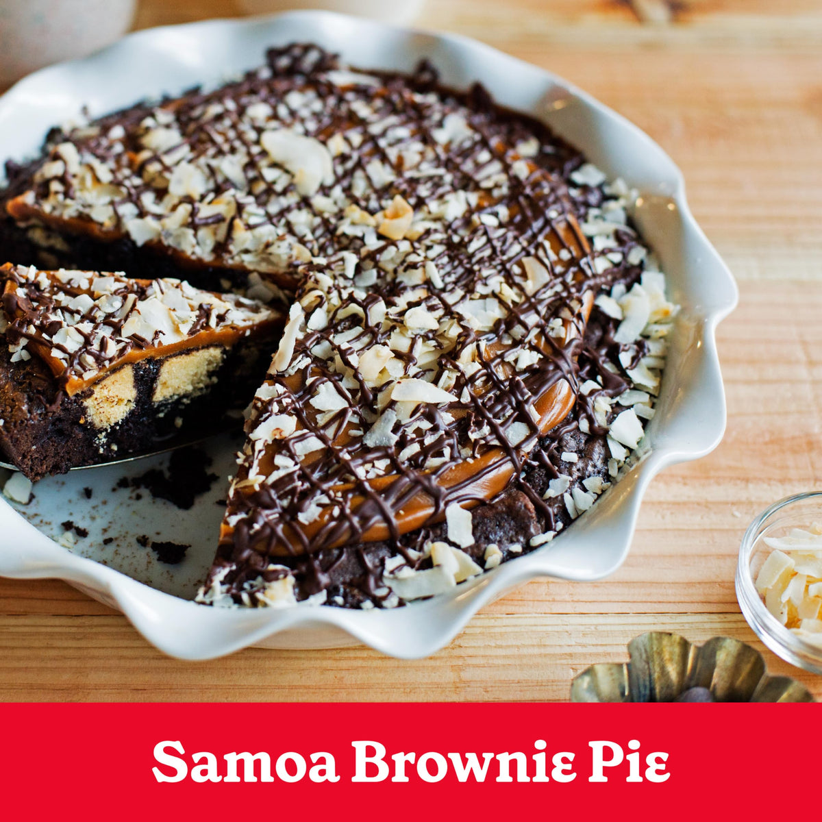 Sliced Betty Crocker brownies on a plate
