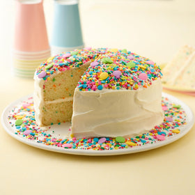 Betty Crocker Delights cake batter in bowl ready to bake for a moist crumb