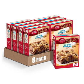 Betty Crocker Delights packaging shown, ready-to-bake dessert option for busy families.