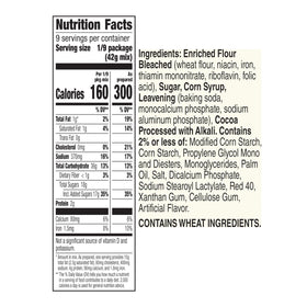 Closeup of Betty Crocker Delights red velvet cake mix label emphasizing simplicity.
