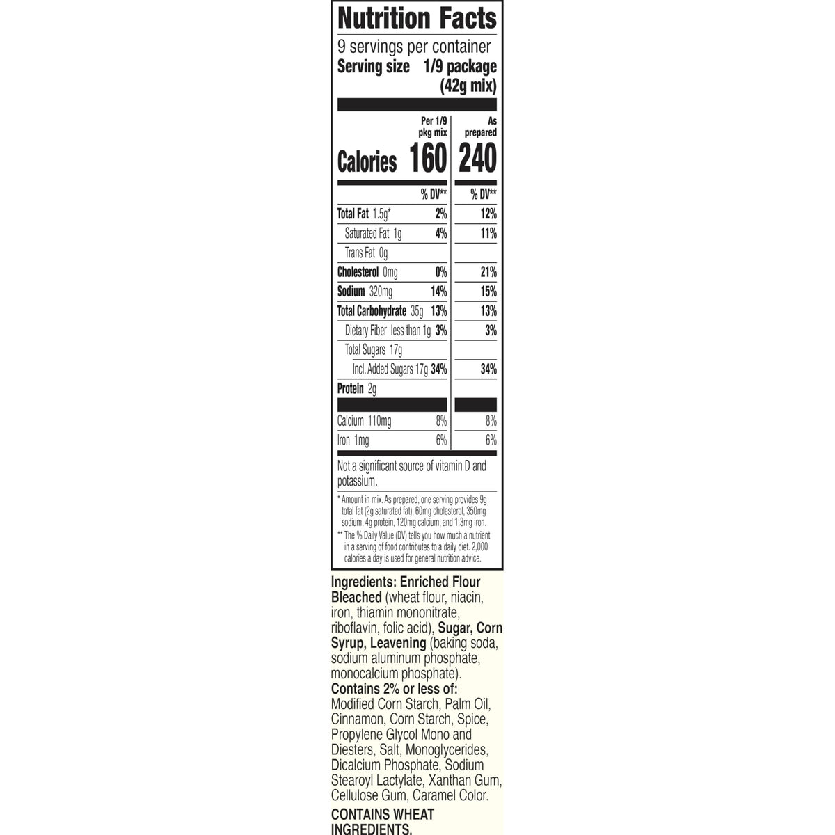 Betty Crocker Delights spice cake mix packaging for easy stocking.