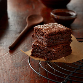 Betty Crocker Delights Supreme Original Brownie Mix in mixing bowl for quick prep