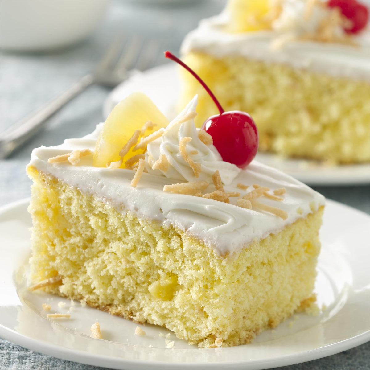 Pouring Betty Crocker mix batter to bake a moist yellow cake.
