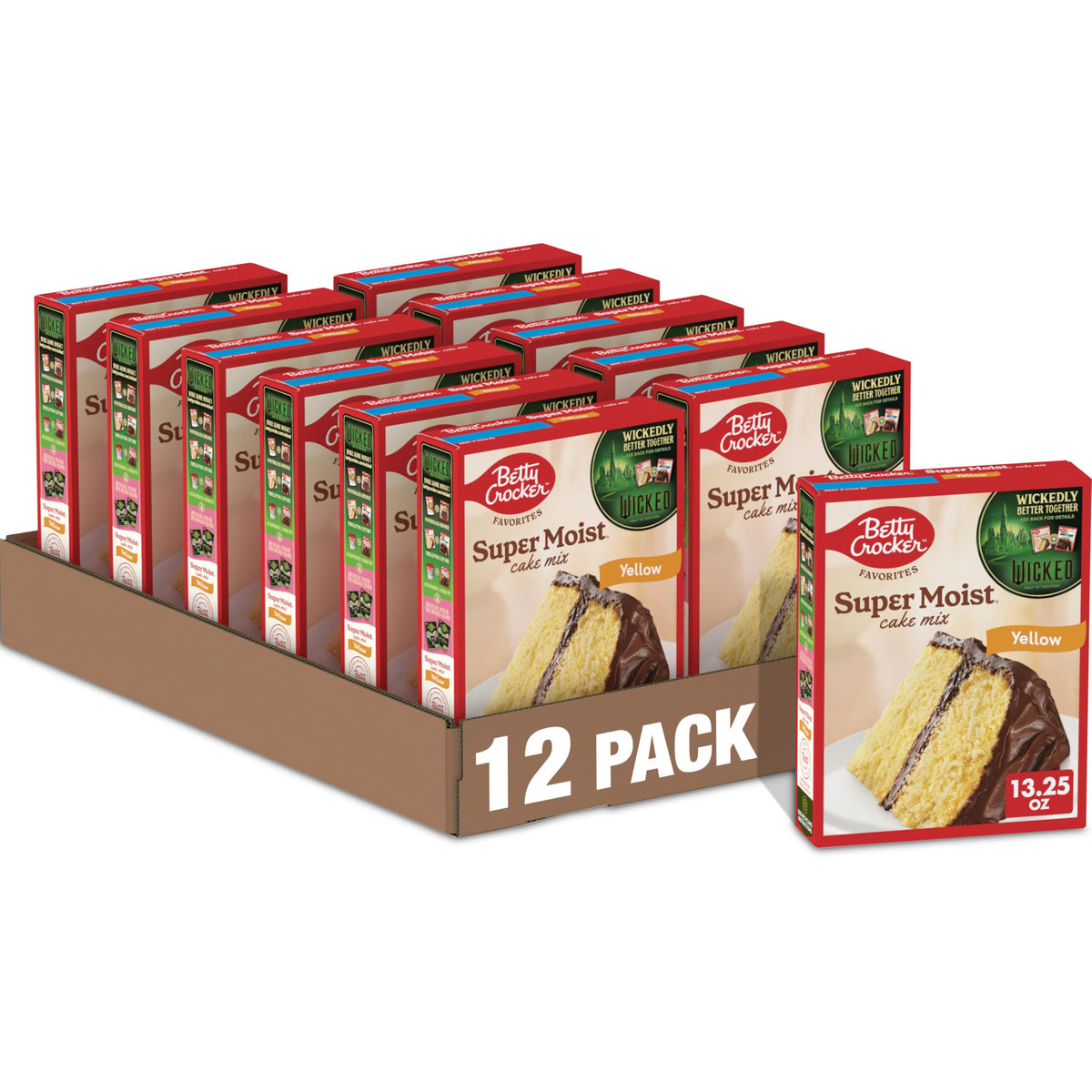 Betty Crocker yellow cake mix pack ready for quick dessert ideas.