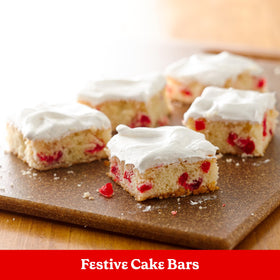 Betty Crocker frosting spread on cake slice for even coverage