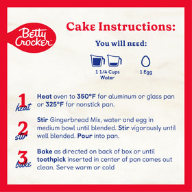 Betty Crocker Gingerbread cake cooling in pan inviting family moments