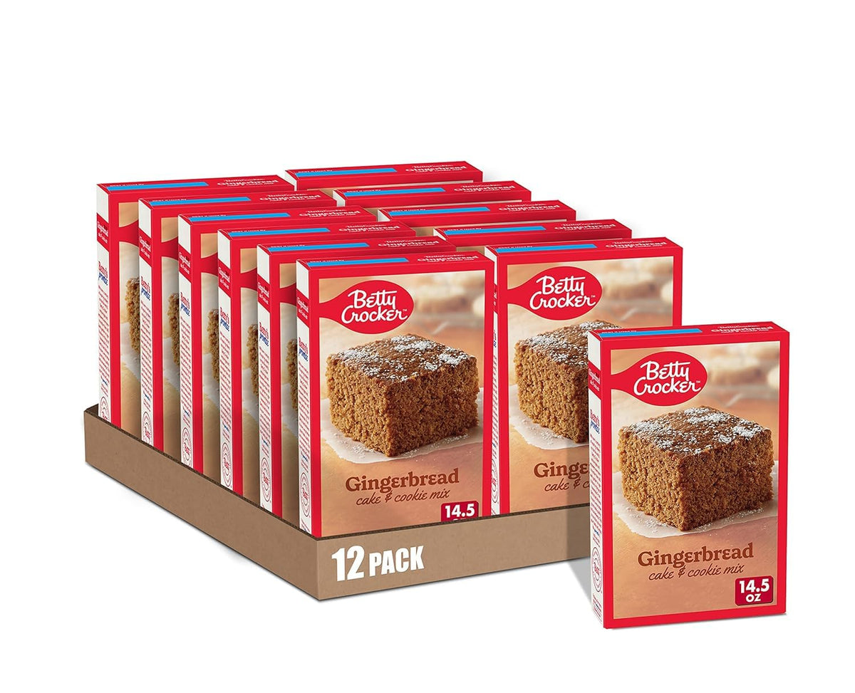 Betty Crocker Gingerbread mix packaging front showing versatile dessert options
