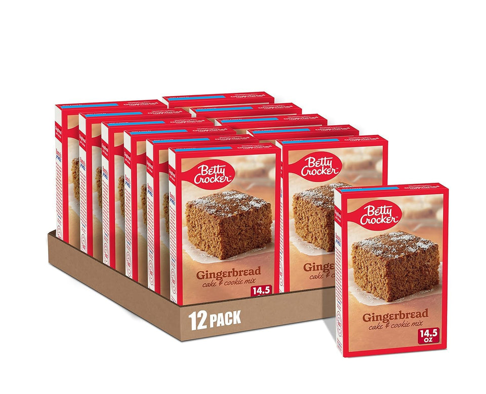 Betty Crocker Gingerbread mix packaging front showing versatile dessert options