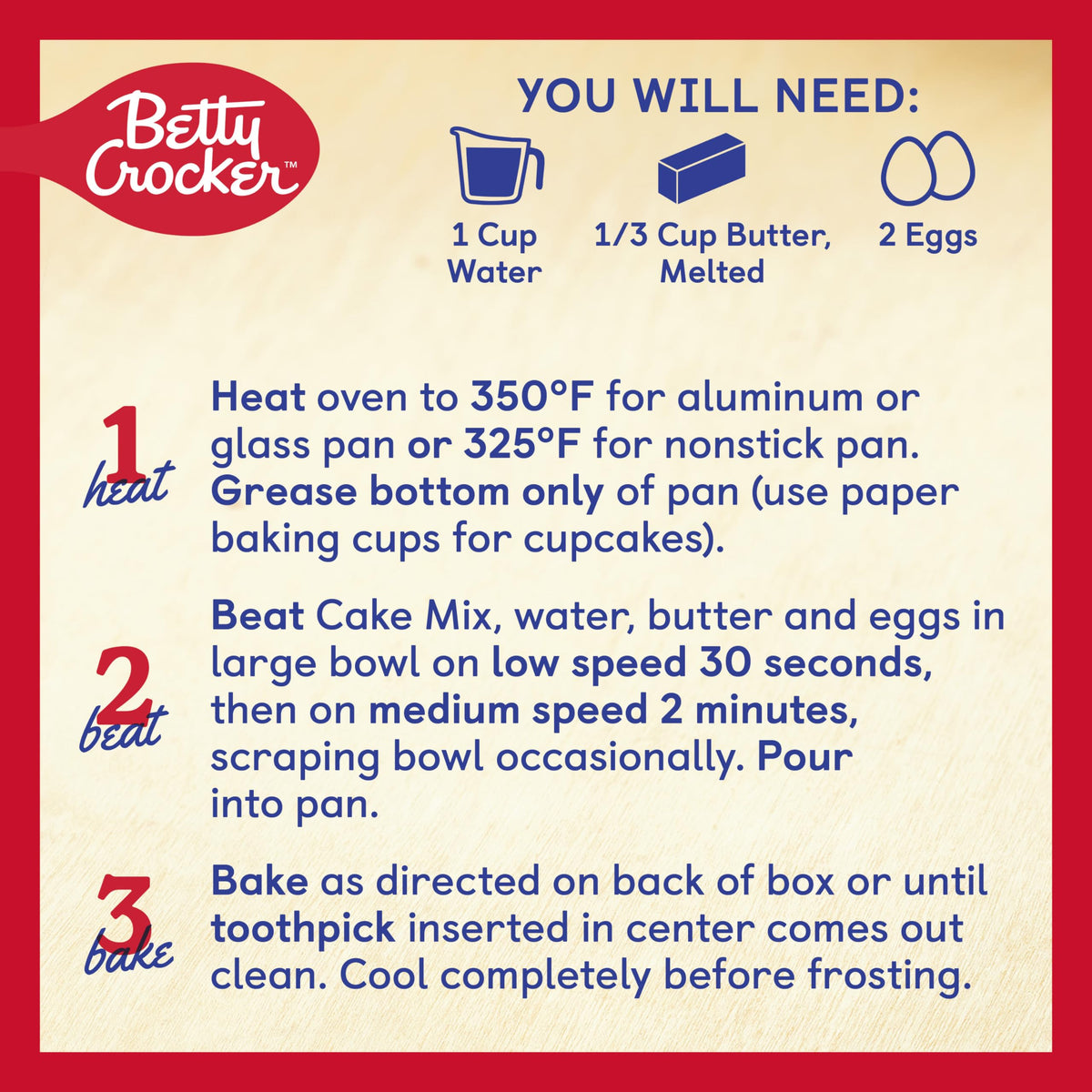 Betty Crocker gluten-free Devil's Food Cake batter baking in oven; indulgent aroma awaiting.